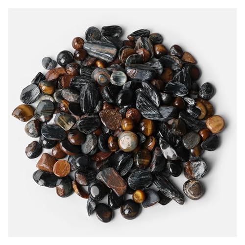 5-9mm Unregelmäßiger Stein Kies Agat Quartzs Mineralien Rock Chips for Home Aquarium Anzeige Dekoration DIY(NO.28 Tiger Eye,100g) von YGSGJSP