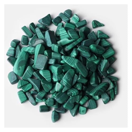 5-9mm Unregelmäßiger Stein Kies Agat Quartzs Mineralien Rock Chips for Home Aquarium Anzeige Dekoration DIY(NO.32 Malachite,50g) von YGSGJSP