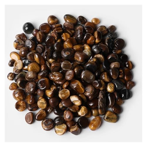 5-9mm Unregelmäßiger Stein Kies Agat Quartzs Mineralien Rock Chips for Home Aquarium Anzeige Dekoration DIY(NO.39 Tiger Eye,50g) von YGSGJSP