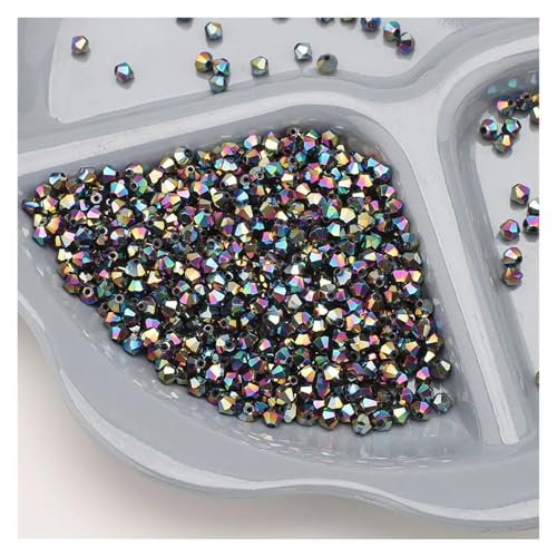 720 Stück 4 mm Kristallglas-Doppelkegelperlen, lose Abstandshalter for DIY-Schmuck, Armbänder, Ohrringe, facettiertes Kunsthandwerk(WuCai) von YGSGJSP