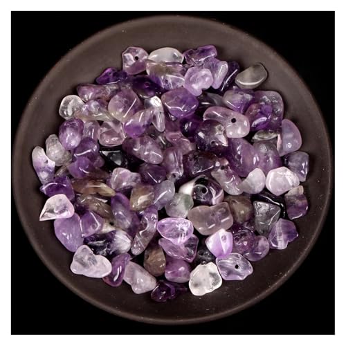 Chips Kies Stein Unregelmäßige Amethysten Granat Perlen for Schmuck Machen DIY Armband Halskette Zubehör(Black,3-5mm 16inches) von YGSGJSP
