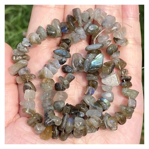 Chips Steinperlen Unregelmäßiger Kies Amethysten Granat for Schmuckherstellung DIY Armband Halskette Zubehör(Color-03,5-8mm 16inches) von YGSGJSP
