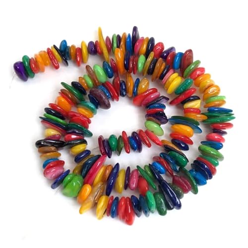 Chips Steinperlen Unregelmäßiger Kies Kristallquarz for Die Schmuckherstellung DIY Armband Halskette Zubehör(Colored shell) von YGSGJSP