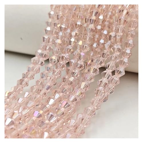 Doppelkegel-Kristallperlen, facettiertes loses Abstandsglas for die Schmuckherstellung, Zubehör for Halsketten, Armbänder und Ohrringe(Hot Pink,3.0mm(110-125pcs)) von YGSGJSP