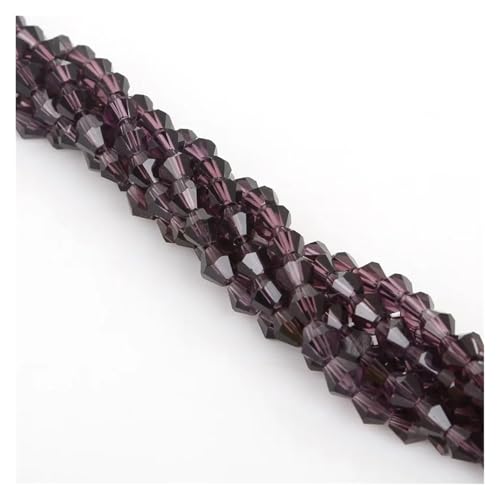 Doppelkegel Österreich Kristall Perlen Facettiertes Glas Lose Spacer for Schmuck Machen DIY Armband(Color-05,6mm 50pcs) von YGSGJSP