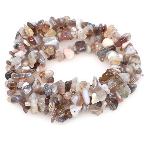 FloatingBeads Kristallsplitter, unregelmäßiger Kies, gebohrte Lochperle for die Schmuckherstellung, DIY-Armband, Halskette(Botswana,5pcs(approx.16IN)) von YGSGJSP