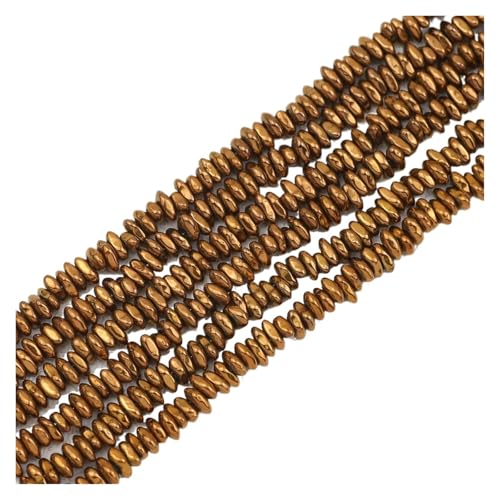 Hämatit Unregelmäßiger Kies Naturstein Spacer Lose Perlen for Schmuckherstellung Armband DIY Finding(5x8mm Copper) von YGSGJSP