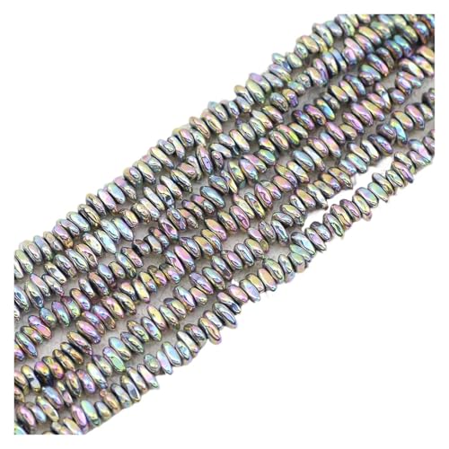 Hämatit Unregelmäßiger Kies Naturstein Spacer Lose Perlen for Schmuckherstellung Armband DIY Finding(5x8mm Light Purple) von YGSGJSP