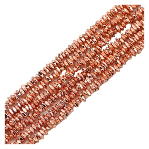 Hämatit Unregelmäßiger Kies Naturstein Spacer Lose Perlen for Schmuckherstellung Armband DIY Finding(5x8mm Rose Gold) von YGSGJSP
