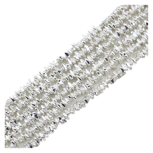 Hämatit Unregelmäßiger Kies Naturstein Spacer Lose Perlen for Schmuckherstellung Armband DIY Finding(5x8mm Sliver) von YGSGJSP