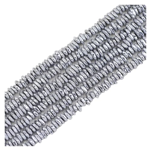 Hämatit Unregelmäßiger Kies Naturstein Spacer Lose Perlen for Schmuckherstellung Armband DIY Finding(5x8mm White K) von YGSGJSP