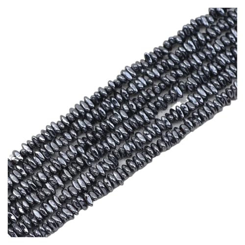 Hämatit Unregelmäßiger Kies Naturstein Spacer Lose Perlen for Schmuckherstellung Armband DIY Finding(Black02) von YGSGJSP