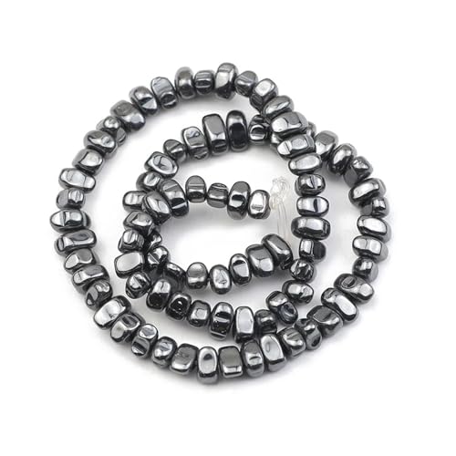 Hämatit Unregelmäßiger Kies Naturstein Spacer Lose Perlen for Schmuckherstellung Armband DIY Finding(Color 1) von YGSGJSP