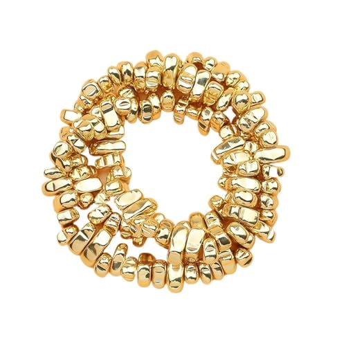 Hämatit Unregelmäßiger Kies Naturstein Spacer Lose Perlen for Schmuckherstellung Armband DIY Finding(Gold) von YGSGJSP
