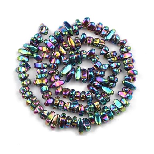 Hämatit Unregelmäßiger Kies Naturstein Spacer Lose Perlen for Schmuckherstellung Armband DIY Finding(Multicoloured) von YGSGJSP