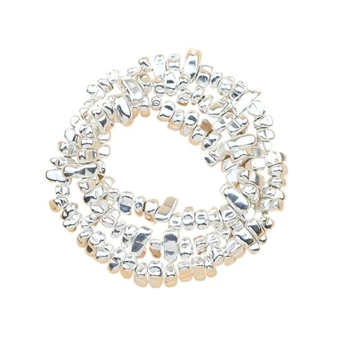 Hämatit Unregelmäßiger Kies Naturstein Spacer Lose Perlen for Schmuckherstellung Armband DIY Finding(Silvey) von YGSGJSP