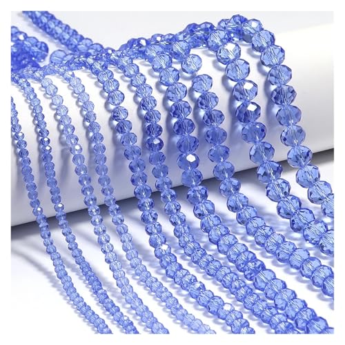 Kristallperlen, Abakus-Rondelle, Glasperlen for DIY-Bastelarbeiten, Perlen, Kleidungsstück-Dekoration, Zubehör(Blue,10mm about 55pcs) von YGSGJSP