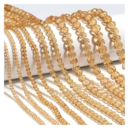 Kristallperlen, Abakus-Rondelle, Glasperlen for DIY-Bastelarbeiten, Perlen, Kleidungsstück-Dekoration, Zubehör(Champagne color,8mm about 60pcs) von YGSGJSP