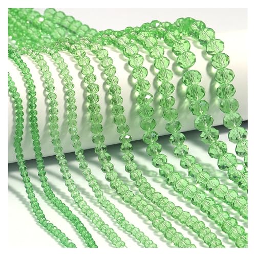 Kristallperlen, Abakus-Rondelle, Glasperlen for DIY-Bastelarbeiten, Perlen, Kleidungsstück-Dekoration, Zubehör(Green,10mm about 55pcs) von YGSGJSP