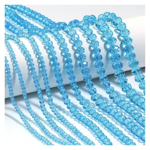 Kristallperlen, Abakus-Rondelle, Glasperlen for DIY-Bastelarbeiten, Perlen, Kleidungsstück-Dekoration, Zubehör(Lake blue,10mm about 55pcs) von YGSGJSP