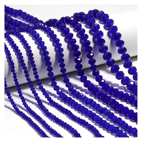 Kristallperlen, Abakus-Rondelle, Glasperlen for DIY-Bastelarbeiten, Perlen, Kleidungsstück-Dekoration, Zubehör(Sapphire blue,10mm about 55pcs) von YGSGJSP