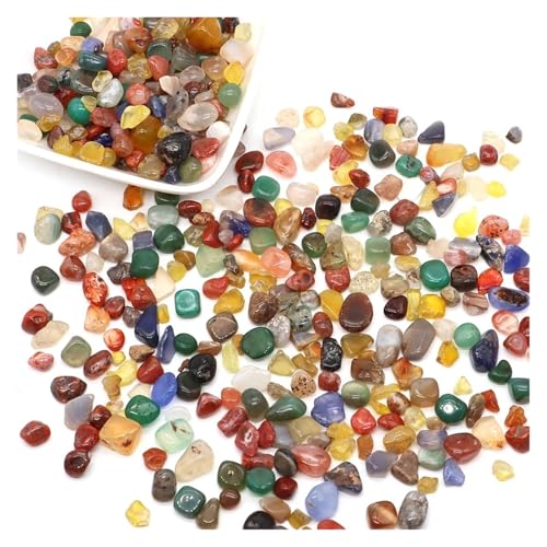 Kristallsteine, unregelmäßiger Kies, heilendes Mineral for die Probensammlung, Aquarium, Heimdekoration, DIY-Handwerk(Color2,50g) von YGSGJSP