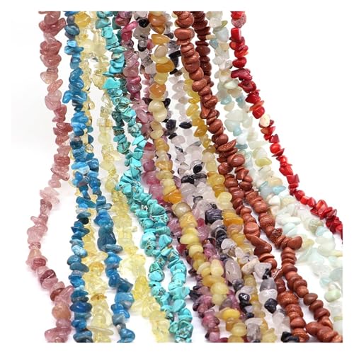 Kristallsteinperlen, Freiform-Chips, Kies for Party, Geschenk, DIY, Handwerk, Halskette, Armband, Schmuckherstellung(Color1,10pc(approx.16IN)) von YGSGJSP