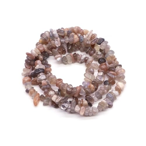 Kristallsteinperlen, Freiform-Chips, Kies for Party, Geschenk, DIY, Handwerk, Halskette, Armband, Schmuckherstellung(Orange Moonstone,20pc(approx.16IN)) von YGSGJSP