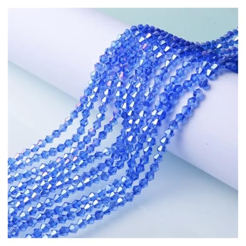 Österreichische Doppelkegel-Kristallperlen, AB-Farbe, facettiertes, funkelndes Glas for die Herstellung von Schmuck und Halsketten(SJJZ888-7,4mm-85-90pcs) von YGSGJSP