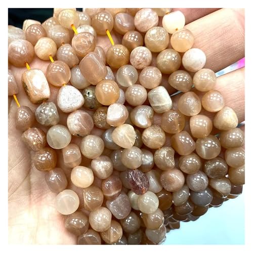 Stein Rot Granat Quarz Unregelmäßigen Kies Edelstein Spacer Perlen for Schmuck Machen DIY Armband Halskette(Color-02,15inch 6-8mm) von YGSGJSP