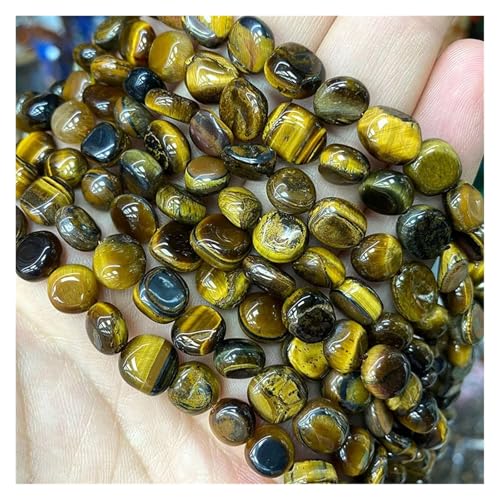 Stein Rot Granat Quarz Unregelmäßigen Kies Edelstein Spacer Perlen for Schmuck Machen DIY Armband Halskette(Color-18,15inch 6-8mm) von YGSGJSP