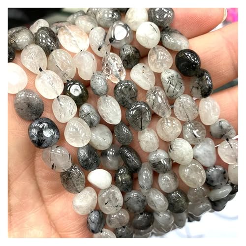 Stein Rot Granat Quarz Unregelmäßigen Kies Edelstein Spacer Perlen for Schmuck Machen DIY Armband Halskette(Color20,15inch 8-10mm) von YGSGJSP