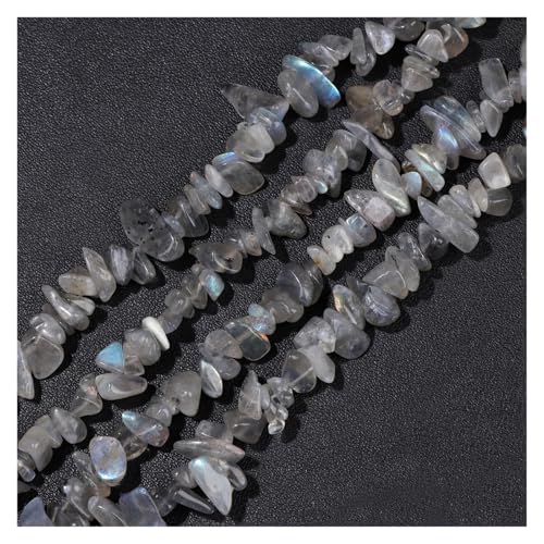 Steinachate, Splitterperlen, 5–8 mm, unregelmäßiger Malachit, Amazonit, Opal, Quarz, Edelsteine, Kies zur Schmuckherstellung(Gold,About 32inch) von YGSGJSP