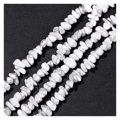 Steinachate, Splitterperlen, 5–8 mm, unregelmäßiger Malachit, Amazonit, Opal, Quarz, Edelsteine, Kies zur Schmuckherstellung(Light Grey,About 15inch) von YGSGJSP