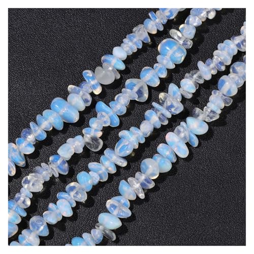 Steinachate, Splitterperlen, 5–8 mm, unregelmäßiger Malachit, Amazonit, Opal, Quarz, Edelsteine, Kies zur Schmuckherstellung(SKY BLUE,About 32inch) von YGSGJSP