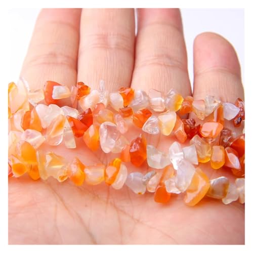 Unregelmäßige Chip-Perlen, Freeform-Kiesperlen, Rosenquarze, rote Achate, Citrin for die Schmuckherstellung(20.Agates,About 80cm) von YGSGJSP