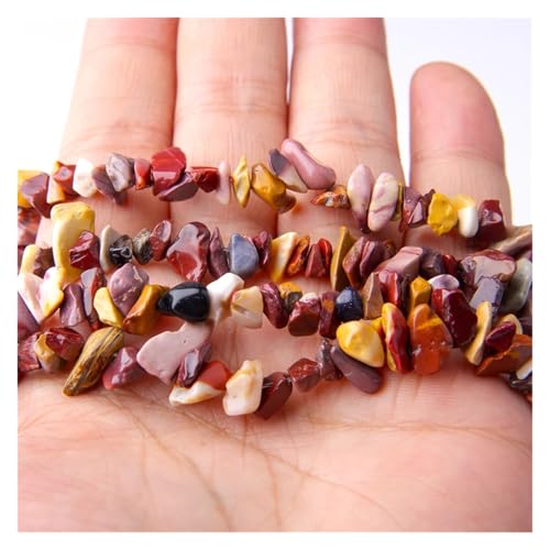 Unregelmäßige Chip-Perlen, Freeform-Kiesperlen, Rosenquarze, rote Achate, Citrin for die Schmuckherstellung(21.Moonkite,About 40cm) von YGSGJSP