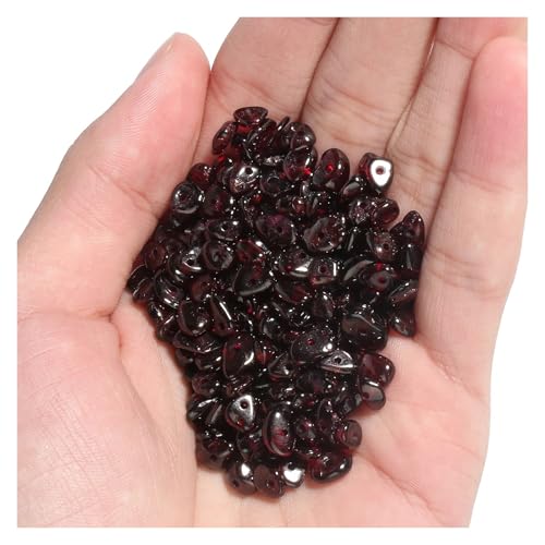 Unregelmäßige Granatsteinsplitter Kiesperlen zur Schmuckherstellung DIY Armband Halskette Zubehör 16 Zoll(3-5mm) von YGSGJSP