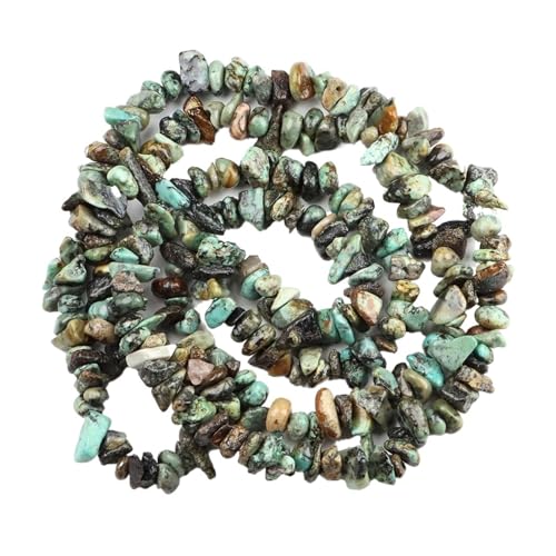 Unregelmäßige Kiesperlen Naturstein Malachit Edelsteinperle for die Schmuckherstellung DIY Halskette Armband 16 Zoll(Color-12,10pcs(approx.32IN)) von YGSGJSP