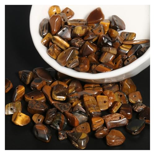 Unregelmäßige Kristall Natursteinsplitter Kiesperlen for die Schmuckherstellung DIY Armband Halskette 16 Zoll(Color-17,3-5mm) von YGSGJSP