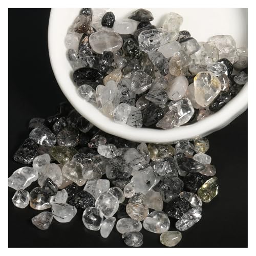 Unregelmäßige Kristall Natursteinsplitter Kiesperlen for die Schmuckherstellung DIY Armband Halskette 16 Zoll(Color20,3-5mm) von YGSGJSP