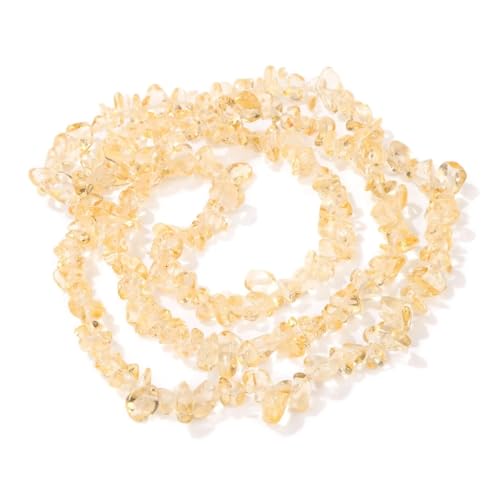 Unregelmäßige Kristallperlen, natürliche Freiform-Kiesquarzperlen, glatter, loser Abstandshalter zur Schmuckherstellung(11.Light Yellow,About 15 inch) von YGSGJSP