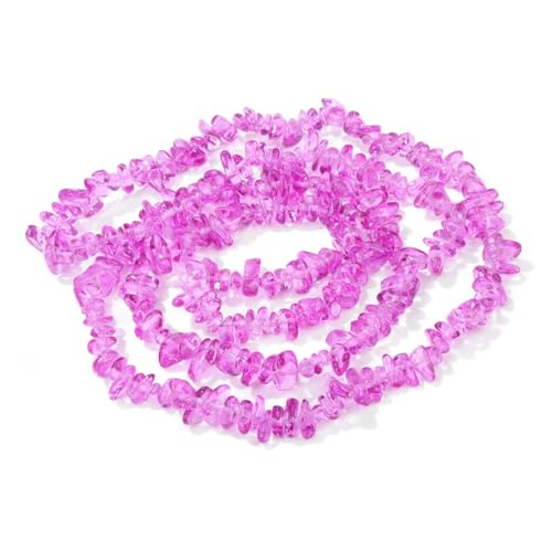 Unregelmäßige Kristallperlen, natürliche Freiform-Kiesquarzperlen, glatter, loser Abstandshalter zur Schmuckherstellung(20.Violet,About 15 inch) von YGSGJSP