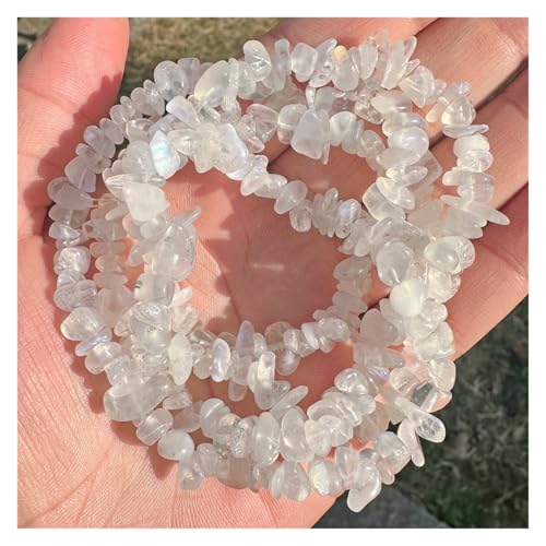 Unregelmäßige Perlen Amethysten Malachit Aquamarin Citrin Kies Stein Perlen for Schmuck Machen Zubehör(Blue Moonstone,80cm) von YGSGJSP