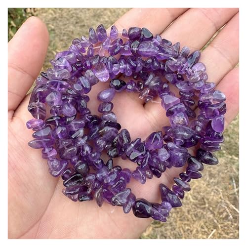 Unregelmäßige Perlen Amethysten Malachit Aquamarin Citrin Kies Stein Perlen for Schmuck Machen Zubehör(Color-05,80cm) von YGSGJSP