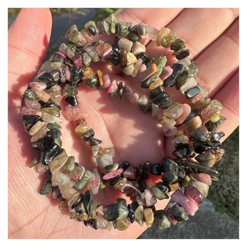 Unregelmäßige Perlen Amethysten Malachit Aquamarin Citrin Kies Stein Perlen for Schmuck Machen Zubehör(Color-15,80cm) von YGSGJSP