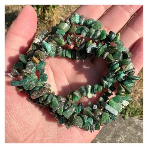 Unregelmäßige Perlen Amethysten Malachit Aquamarin Citrin Kies Stein Perlen for Schmuck Machen Zubehör(South African jade,40cm) von YGSGJSP
