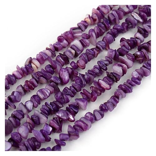 Unregelmäßige Perlen Freeform Chips Kies Form Koralle Lose for DIY Charm Armband Halskette Schmuck Machen(Purple Shell) von YGSGJSP