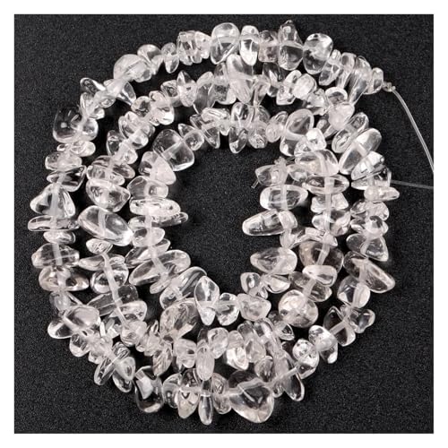 Unregelmäßige weiße klare Quarz-Chip-Perlen for die Schmuckherstellung, DIY-Armbänder, Halsketten, Armbänder, Handarbeiten(5mm-8mm) von YGSGJSP