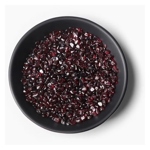 Unregelmäßiger Kies, Rosenquarz, Rohmineralien, Stein, Verwendung for die Dekoration von Wohnkultur, Aquarium, Aquarium(NO.12 Garnet,20g) von YGSGJSP
